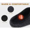 imageKuaiLu Womens Supportive Memory Foam Slippers Felt Fuzzy Lined Heel Cushion Lightweight House Shoes for Indoor OutdoorBlack