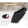 imageKuaiLu Womens Supportive Memory Foam Slippers Felt Fuzzy Lined Heel Cushion Lightweight House Shoes for Indoor OutdoorBlack