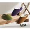 imageKuaiLu Womens Supportive Memory Foam Slippers Felt Fuzzy Lined Heel Cushion Lightweight House Shoes for Indoor OutdoorPurple
