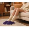 imageKuaiLu Womens Supportive Memory Foam Slippers Felt Fuzzy Lined Heel Cushion Lightweight House Shoes for Indoor OutdoorPurple