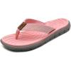 imageKuaiLu Womens Casual Flip Flops Comfortable Yoga Mat Arch Support Memory Foam Comfort Cushion Summer Beach Pool Slip on Walking Thong Sandals Ladies Orthotic Recovery Plantar Fasciitis Pink 6