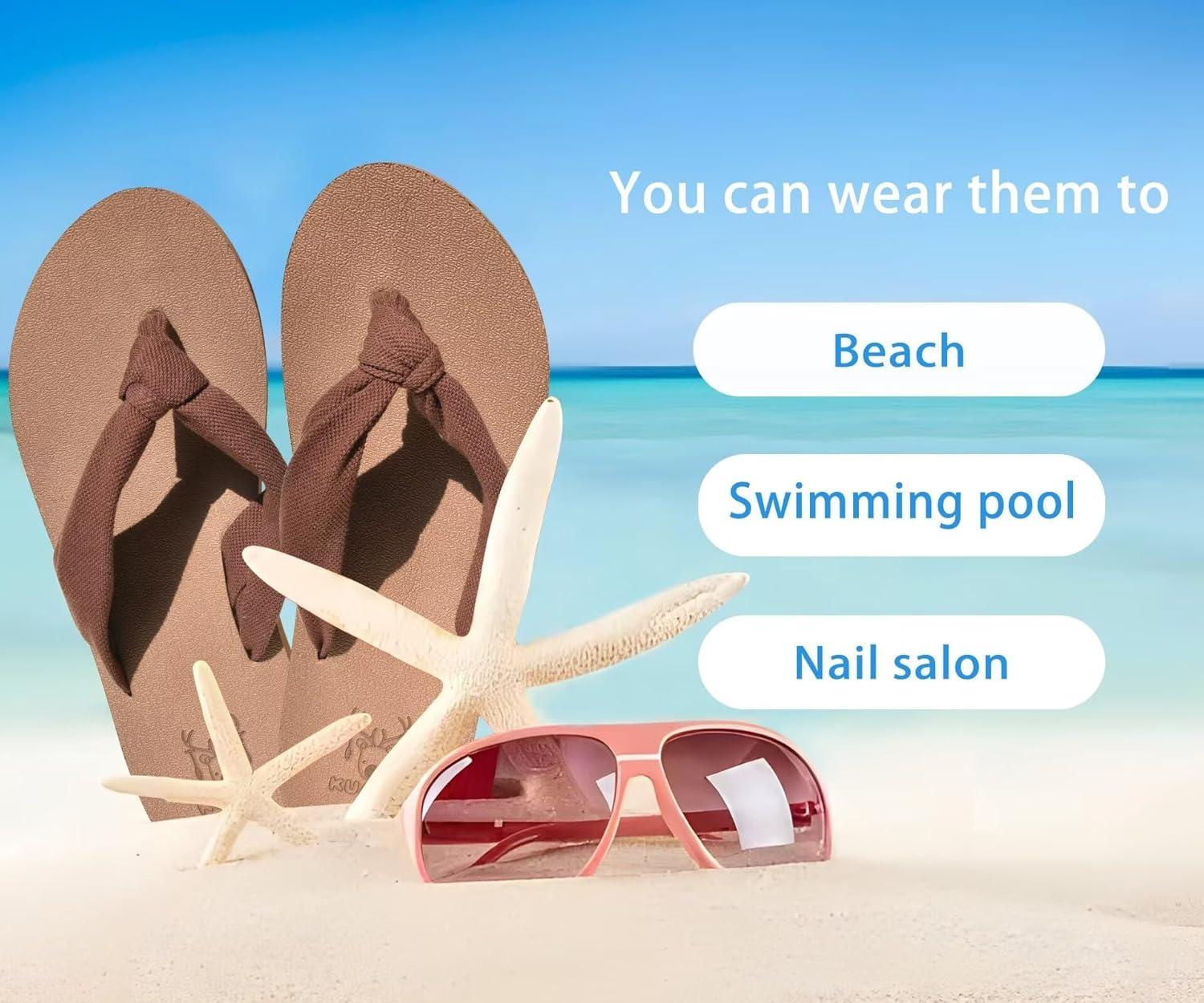 imageKuaiLu Womens Dressy Sandals Arch Support Yoga Mat Walking Cross Slides Ladies Slip on Orthotic Travel Outfits Slippers Cushion ComfortableBrown