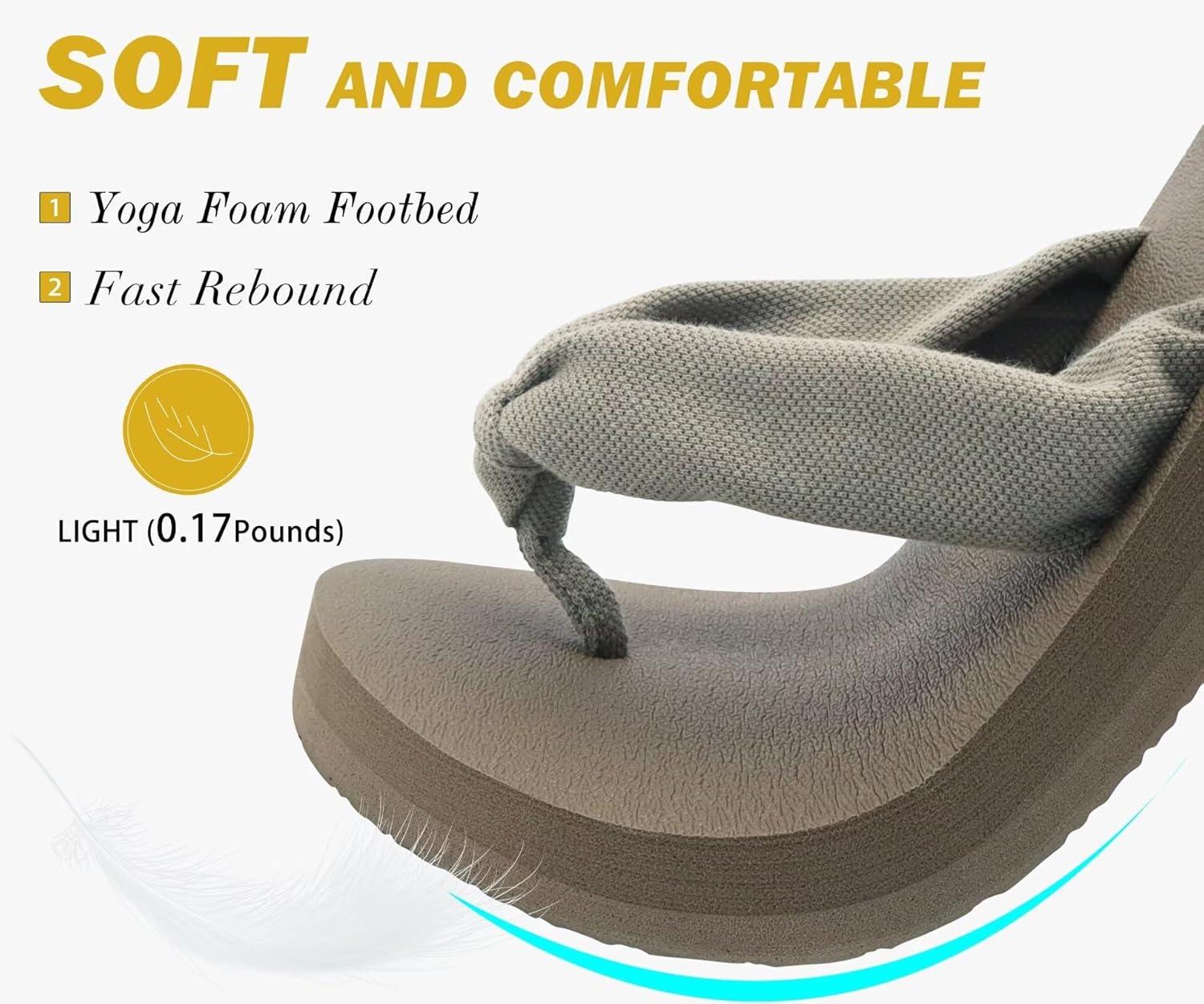 imageKuaiLu Womens Dressy Sandals Arch Support Yoga Mat Walking Cross Slides Ladies Slip on Orthotic Travel Outfits Slippers Cushion ComfortableCamel