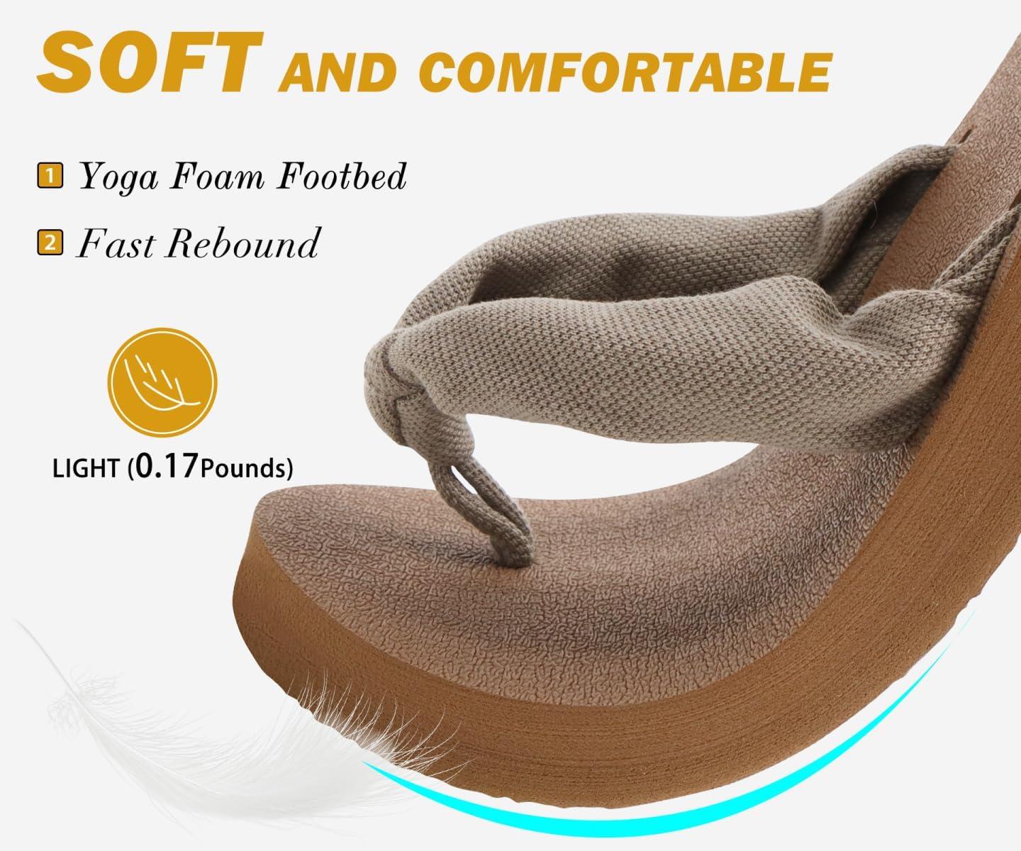 imageKuaiLu Womens Dressy Sandals Arch Support Yoga Mat Walking Cross Slides Ladies Slip on Orthotic Travel Outfits Slippers Cushion ComfortableCamel Apricot