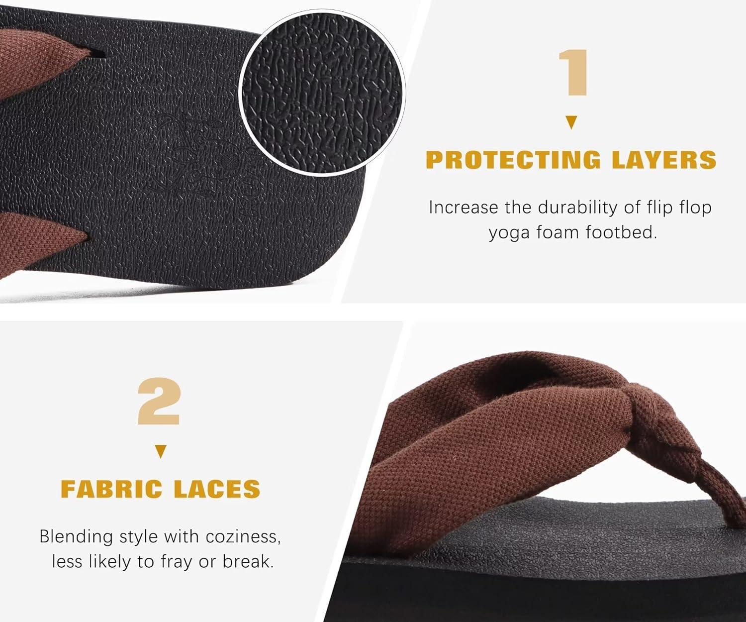 imageKuaiLu Womens Dressy Sandals Arch Support Yoga Mat Walking Cross Slides Ladies Slip on Orthotic Travel Outfits Slippers Cushion ComfortableDark Brown