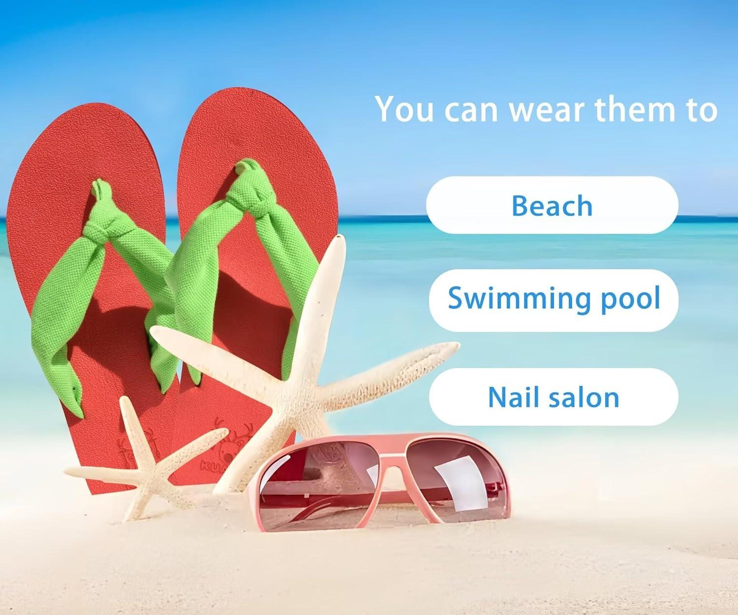 imageKuaiLu Womens Dressy Sandals Arch Support Yoga Mat Walking Cross Slides Ladies Slip on Orthotic Travel Outfits Slippers Cushion ComfortableGreen Red