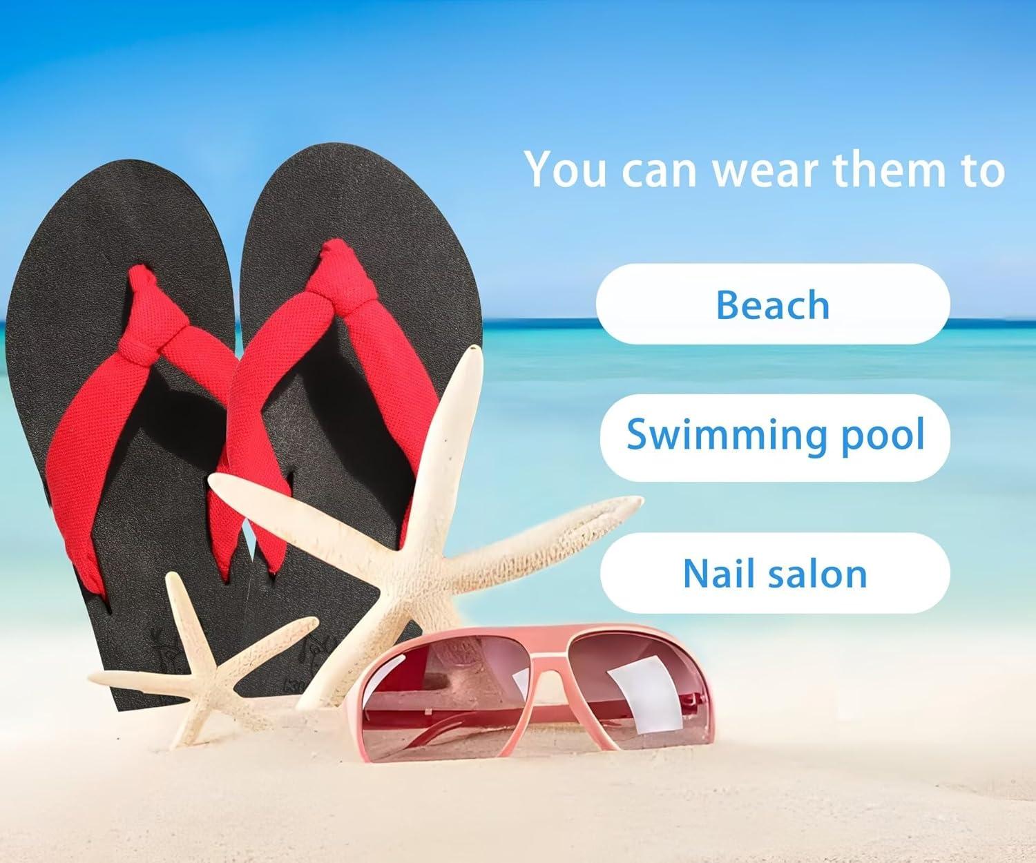 imageKuaiLu Womens Dressy Sandals Arch Support Yoga Mat Walking Cross Slides Ladies Slip on Orthotic Travel Outfits Slippers Cushion ComfortableRed Black