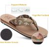 imageKuaiLu Flip Flops Women Yoga Foam Ladies Comfort Arch Support Summer Beach Casual Thong Sandals Silk Light Brown Size 9