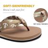 imageKuaiLu Flip Flops Women Yoga Foam Ladies Comfort Arch Support Summer Beach Casual Thong Sandals Silk Light Brown Size 9