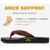 imageKuaiLu Womens Dressy Sandals Arch Support Yoga Mat Walking Cross Slides Ladies Slip on Orthotic Travel Outfits Slippers Cushion ComfortableDark Brown