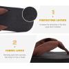imageKuaiLu Womens Dressy Sandals Arch Support Yoga Mat Walking Cross Slides Ladies Slip on Orthotic Travel Outfits Slippers Cushion ComfortableDark Brown