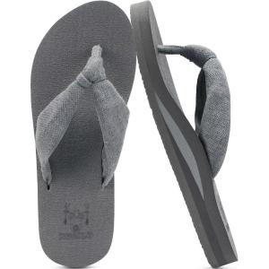 imageKuaiLu Womens Dressy Sandals Arch Support Yoga Mat Walking Cross Slides Ladies Slip on Orthotic Travel Outfits Slippers Cushion ComfortableAll Grey