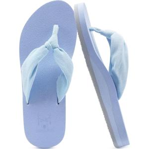 imageKuaiLu Womens Dressy Sandals Arch Support Yoga Mat Walking Cross Slides Ladies Slip on Orthotic Travel Outfits Slippers Cushion ComfortableBlue