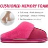 imageKuaiLu Womens Fluff Dual Memory Foam Slippers Ladies Cozy Arch Support Warm Scuff Slippers Slip on Comfy Winter House Shoes with NonSlip Indoor Outdoor Hard SoleRose Red
