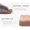 imageKuaiLu Womens Orthotic Slippers Comfortable Arch Support Faux Fur Sandal Slippers Casual Adjustable Slip On Indoor Outdoor Size 612  Ultrasoft Comfort Fit FootbedCoffee Brown Tip Dyeing