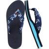 imageKuaiLu Flip Flops Women Yoga Foam Ladies Comfort Arch Support Summer Beach Casual Thong Sandals Silk blue Size 7