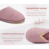 imageKuaiLu Womens Memory Foam Slippers Ladies Cozy Fuzzy Plush Fur Lined Warm Winter Cushioned Slip on House Bedroom Shoes Comfy Indoor Outdoor Hard Sole Arch Supportive Plantar Fasciitis Pink Size 7