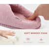 imageKuaiLu Womens Memory Foam Slippers Ladies Cozy Fuzzy Plush Fur Lined Warm Winter Cushioned Slip on House Bedroom Shoes Comfy Indoor Outdoor Hard Sole Arch Supportive Plantar Fasciitis Pink Size 7