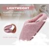 imageKuaiLu Womens Memory Foam Slippers Ladies Cozy Fuzzy Plush Fur Lined Warm Winter Cushioned Slip on House Bedroom Shoes Comfy Indoor Outdoor Hard Sole Arch Supportive Plantar Fasciitis Pink Size 7