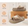 imageKuaiLu Cushion Slippers For Women with Orthotic Arch Support Wide Adjustable Open Toe Furry Fur Sandals Warm Teddy Fleece Recovery Slides Slip On House Shoes Indoor Outdoor OutfitsCamel Brown