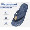 imageKuaiLu Mens Flip Flops Arch Support Comfortable Summer Beach Thong Sandals Yoga Foam Cushion Slip on SlippersBlue