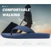 imageKuaiLu Mens Flip Flops Arch Support Comfortable Summer Beach Thong Sandals Yoga Foam Cushion Slip on SlippersBlue