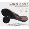 imageKuaiLu Mens Flip Flops Arch Support Comfortable Summer Beach Thong Sandals Yoga Foam Cushion Slip on SlippersDbrown