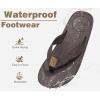 imageKuaiLu Mens Flip Flops Arch Support Comfortable Summer Beach Thong Sandals Yoga Foam Cushion Slip on SlippersDbrown