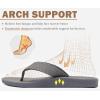 imageKuaiLu Mens Flip Flops Arch Support Comfortable Summer Beach Thong Sandals Yoga Foam Cushion Slip on SlippersGrey