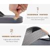 imageKuaiLu Mens Flip Flops Arch Support Comfortable Summer Beach Thong Sandals Yoga Foam Cushion Slip on SlippersGrey
