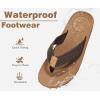 imageKuaiLu Mens Flip Flops Arch Support Comfortable Summer Beach Thong Sandals Yoga Foam Cushion Slip on SlippersKhaki