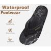 imageKuaiLu Mens Flip Flops Arch Support Comfortable Summer Beach Thong Sandals Yoga Foam Cushion Slip on SlippersPublack