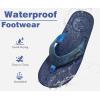 imageKuaiLu Mens Flip Flops Arch Support Comfortable Summer Beach Thong Sandals Yoga Foam Cushion Slip on SlippersPublue