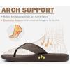 imageKuaiLu Mens Flip Flops Arch Support Comfortable Summer Beach Thong Sandals Yoga Foam Cushion Slip on SlippersPubrown