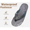 imageKuaiLu Mens Flip Flops Arch Support Comfortable Summer Beach Thong Sandals Yoga Foam Cushion Slip on SlippersPugrey