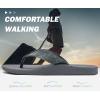 imageKuaiLu Mens Flip Flops Arch Support Comfortable Summer Beach Thong Sandals Yoga Foam Cushion Slip on SlippersPugrey
