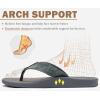 imageKuaiLu Mens Flip Flops Arch Support Comfortable Summer Beach Thong Sandals Yoga Foam Cushion Slip on SlippersPugrey
