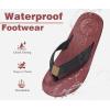imageKuaiLu Mens Flip Flops Arch Support Comfortable Summer Beach Thong Sandals Yoga Foam Cushion Slip on SlippersWine