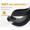 imageKuaiLu Mens Yoga Mat Leather Flip Flops with Arch Support Comfortable Cushion Walking Thong Sandals Slip On Indoor OutdoorAll Black