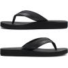 imageKuaiLu Mens Yoga Mat Leather Flip Flops with Arch Support Comfortable Cushion Walking Thong Sandals Slip On Indoor OutdoorAll Black