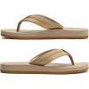 imageKuaiLu Mens Yoga Mat Leather Flip Flops with Arch Support Comfortable Cushion Walking Thong Sandals Slip On Indoor OutdoorApricot