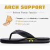 imageKuaiLu Mens Yoga Mat Leather Flip Flops with Arch Support Comfortable Cushion Walking Thong Sandals Slip On Indoor OutdoorBlack