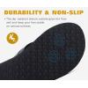 imageKuaiLu Mens Yoga Mat Leather Flip Flops with Arch Support Comfortable Cushion Walking Thong Sandals Slip On Indoor OutdoorBlack Grey