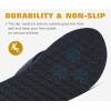 imageKuaiLu Mens Yoga Mat Leather Flip Flops with Arch Support Comfortable Cushion Walking Thong Sandals Slip On Indoor OutdoorBlue