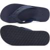 imageKuaiLu Mens Yoga Mat Leather Flip Flops with Arch Support Comfortable Cushion Walking Thong Sandals Slip On Indoor OutdoorBlue