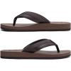 imageKuaiLu Mens Yoga Mat Leather Flip Flops with Arch Support Comfortable Cushion Walking Thong Sandals Slip On Indoor OutdoorBrown Reddish