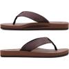 imageKuaiLu Mens Yoga Mat Leather Flip Flops with Arch Support Comfortable Cushion Walking Thong Sandals Slip On Indoor OutdoorCoffee