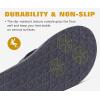 imageKuaiLu Mens Yoga Mat Leather Flip Flops with Arch Support Comfortable Cushion Walking Thong Sandals Slip On Indoor OutdoorDark Grey