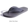 imageKuaiLu Mens Yoga Mat Leather Flip Flops with Arch Support Comfortable Cushion Walking Thong Sandals Slip On Indoor OutdoorDark Grey