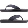 imageKuaiLu Mens Yoga Mat Leather Flip Flops with Arch Support Comfortable Cushion Walking Thong Sandals Slip On Indoor OutdoorDark Grey